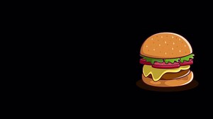Download Burger, cheese hamburger cartoon animation on alpha channel for free