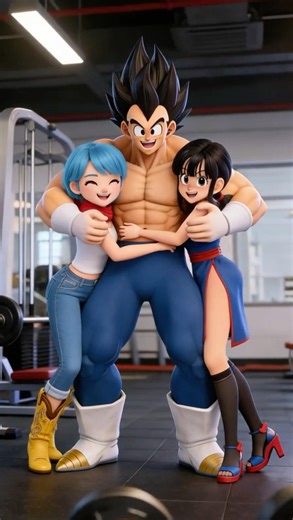 Vegeta bullies the fat Goku!