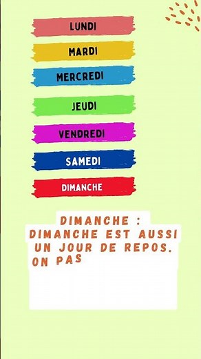 Apprenons les Jours de la Semaine! une simple chanson pour enfants French song for beginners