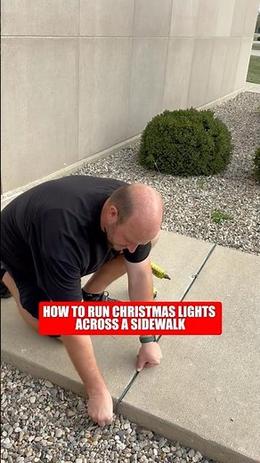 How to Run Christmas Lights Across Sidewalks Safely #shorts