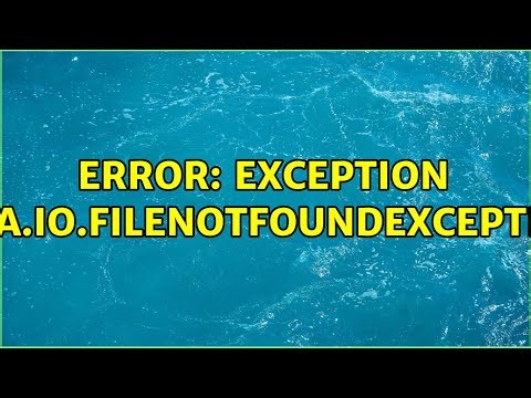 error: exception java.io.FileNotFoundException