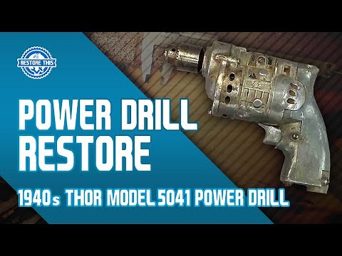 1940s Thor Power Tool Company Model 5041 Electric Hand Drill Restoration! Antique Tool Restored!
