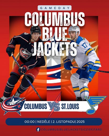 V NOCI SE POKUSÍME PRODLOUŽIT VÍTĚZNOU SÉRII PROTI BLUES!!! Dnes od půlnoci našeho času nás čeká domácí zápas proti trápícímu se týmu St. Louis Blues. Útoky: Dmitri Voronkov - Sean Monahan - Kirill Marchenko Boone Jenner - Adam Fantilli - Kent Johnson Cole Sillinger - Charlie Coyle - Mathieu Olivier Miles Wood - Isac Lundeström - Yegor Chinakhov Obrany: Zach Werenski - Denton Mateychuk Ivan Provorov - Damon Severson Jake Christiansen - Dante Fabbro Golmani: Jet Greaves Elvis Merzlikins Tak snad