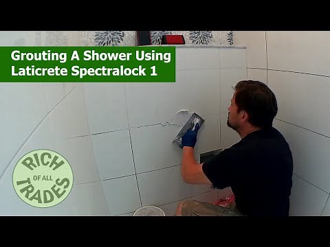Grouting A Shower Using Laticrete Spectralock 1 Pre-Mixed Grout