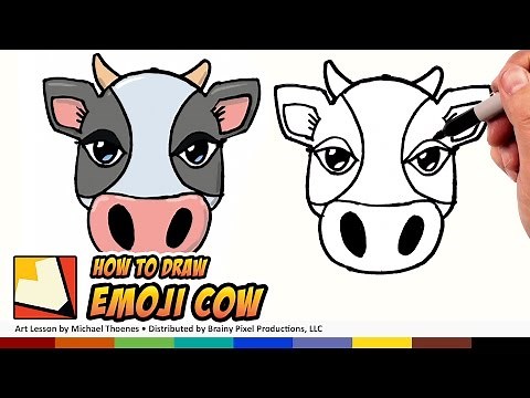 How to Draw a Cute Cow Emoji for Beginners | BP