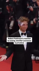 21M views · 133K reactions | #RobertPattinson’s reaction to seeing #JenniferLawrence at the Cannes Film Festival is making us happy cry.(: Getty) | StyleCaster | Facebook