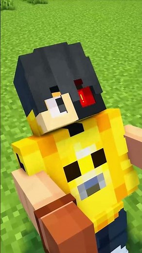 Minecraft But TAKING DAMAGE Switches PLACES! #shorts