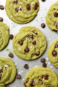 Matcha Chocolate Chip Cookies