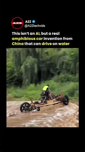 This isn’t a movie; it’s a real amphibious car invention from China.