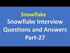 Snowflake Interview Questions and Answers Part 27|Snowflake|VCKLY Tech| Snowflake Q&A| Snowflake DWH