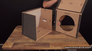 Scosche SE12KT-WM1SD 12 in. Single Car Subwoofer Cabinet Enclosure Box 16 x 17 x 20 in Gray Carpet