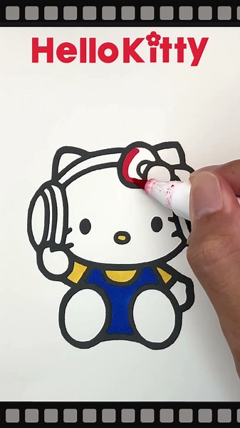 Coloring Hello Kitty（キティちゃん） [Coloring book] #pooh #cute
