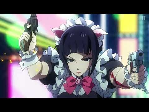 アキバ冥途戦争1話 ぶっ飛んでる銃撃戦