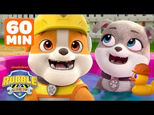 Motor Gets a Bubble Bath & Her Wrecking Ball Goes BOOM! | 1 Hour Compilation | Rubble & Crew