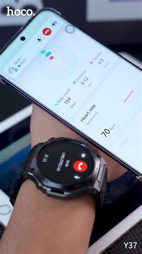 ⌚️ Hoco Y37 AMOLED GPS Smartwatch sports watch (call version)