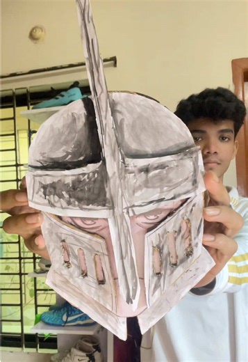 Artistic Helmet Designs Emphasizing Knight's Eyes