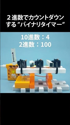 2進数って知ってる？ 0と1だけで数を表現する、コンピューターの世界ではおなじみの数え方だよ！#工作 #情報 #科学 #バイナリータイマー #プログラミング #電子工作 #エンジニア #embot