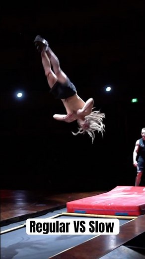 Gymnastics Flips Look INSANE in Slow Motion! #acrobatics #gymnastics