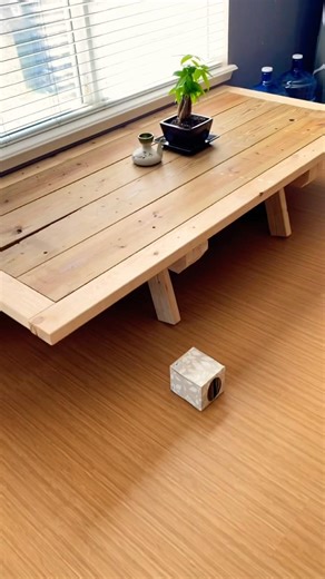 built a japanese/korean style dining table from scrap #diy