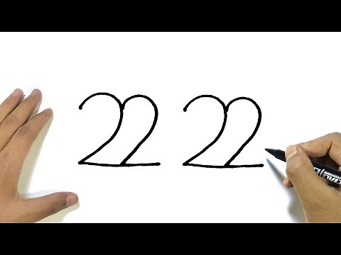 How to draw two birds in 2 minutes | Turn number 2222 to 2 birds step by step | Drawing tutorial