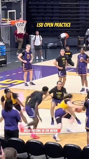 Bella Putting in the Work LSU Open Practice #womensbasketball #lsubasketball #basketballshorts #lsu