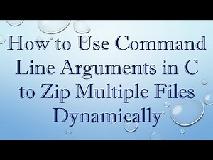 How to Use Command Line Arguments in C to Zip Multiple Files Dynamically