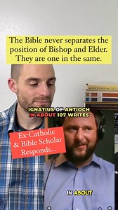 As Bible believing Christians, we get our church leadership structure from God‘s inspired word alone.From Acts 20, 1 Timothy 3 and Titus 1 we can correctly conclude that the church has two positions either Elder/Bishop or a deacon.God uses the Greek word for 'elder' and 'bishop' interchangeably to refer to the same people & position of leadership.If Ignatius says otherwise, then he is in contradiction to God‘s inspired word, and we should choose to trust God‘s word over this man and his alleged 