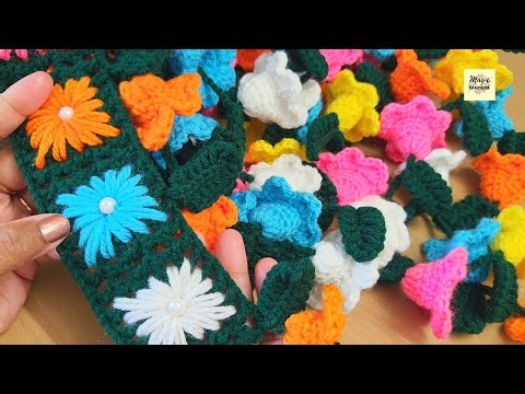🌼Diwali special flower toran, फूलों वाला तोरण, Bandhanwar, Gate Parda, Jhalar design, Crochet Toran