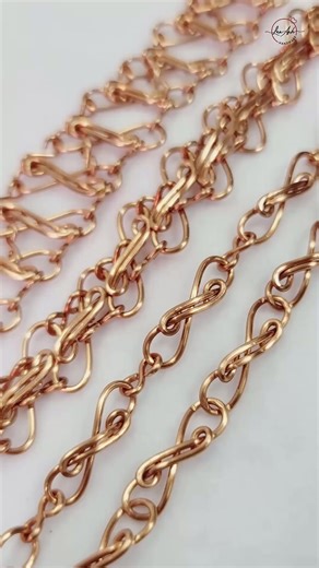 4 stunning chain link styles for an infinity bracelet ✨ #shortsvideo #wireworks #handmade