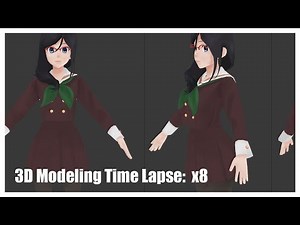 Complete Anime Character 3D Modeling Timelapse [24h x8] - ZBrush & Blender