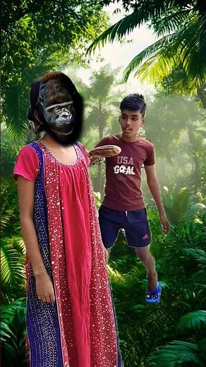 I Met a Gorilla and I Escaped 🦍😱#bushcraft#camping#survival😆j5259