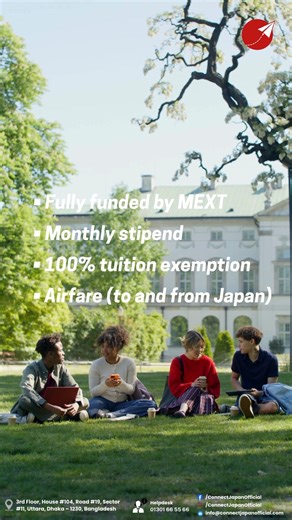Fully funded graduate study in Japan. 📅 Deadline: 2 January 2026 | Connect Japan - Study Abroad in Japan