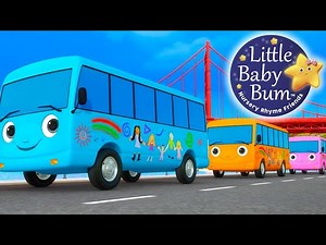 Ten Little Buses | Part 4 | Nursery Rhymes | By LittleBabyBum! - Videos For Kids