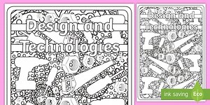 Design and Technologies Colouring Book Cover