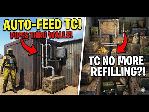 RUST: RAID-PROOF TC! Auto-Feed Tool Cupboard Through Walls (Secret Base Automation)