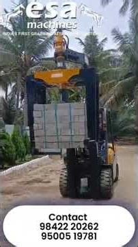 🏗️ Forklift Attachments Hollow Block Grabbing & Loading Attachment by ESA MACHINES – Coimbatore