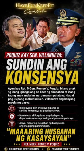 Poquiz kay Sen. Villanueva: Sundin ang Konsensya