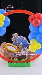 32K views · 306 reactions |  Decoración temática de Sonic  llena de energía y color  Sonic birthday decoration full of energy ⚡¡Sorprende con este aro decorativo de Sonic para cumpleaños!  Surprise everyone with this Sonic hoop decoration #Sonic #happybirthday #party #diy #balloonsdecor #center | Deco Eventos Magic | Facebook