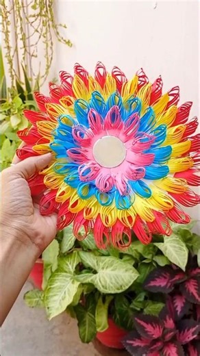 how to make easy craft with paper|easy home decor wall hanging #diy #papercraft #shorts #ytshorts