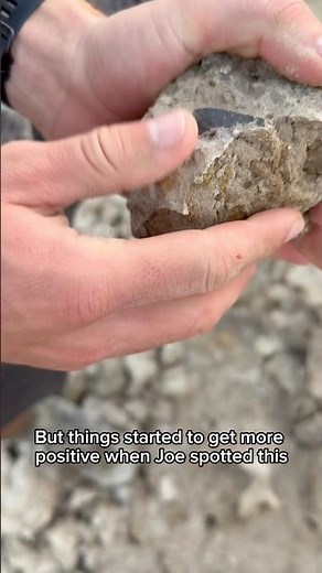 There was a shark tooth hidden inside this clay rock!
