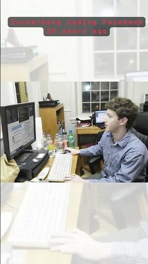 Zuckerberg coding Facebook, 20 years ago