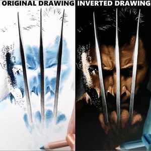 20K views · 1.4K reactions | Inverted colored pencil drawing: Wolverine :) Whom you'd like to see me draw next? | Jasmina Susak | Facebook