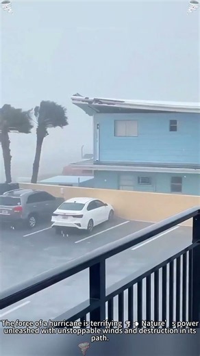 The force of hurricane is horrible!#hurricane #storm #weather #scary #typhoon #disaster #fyp