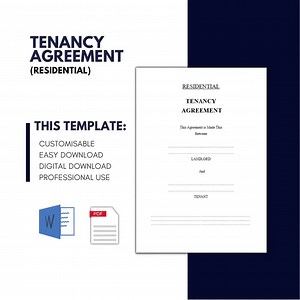 Residential Tenancy Agreement Template, Landlord Form (PDF & Word) - Etsy UK