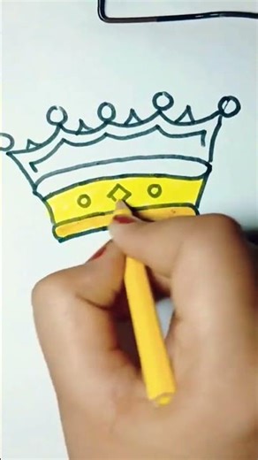 crown 👑 drawing tutorial for beginners 🎨 subscribe my channel 🔔#trending #art #like #shorts #artist
