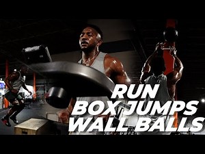 CrossFit Workout: Run, Wall Ball, Box Jump