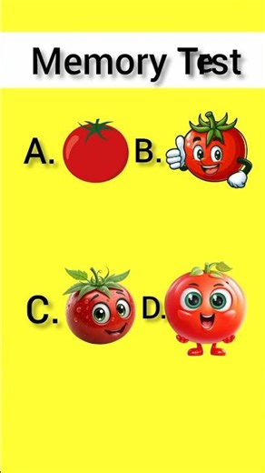 Memory Test for Tamatos, Carrots, Potato #quiz#shorts #trending #trendingshorts #viral