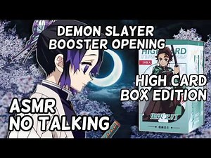 [ASMR] High Card Box Edition | Demon Slayer Booster Box Opening (No Talking)