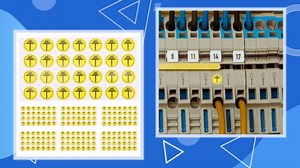 Gadpiparty Ground Symbol Stickers 400pcs Safety Protective Earth Protective Grounding Warning Stickers Vinyl Label Remarkings Symbols Protect