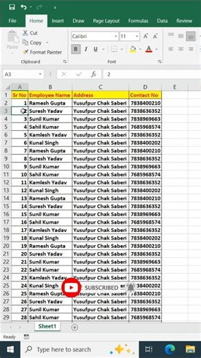 Autofit Rows and Columns in Excel #shorts
